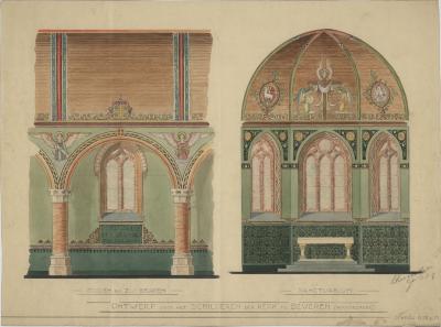 Schilderwerken interieur Kerk Heilige Kruisverheffing, Beveren, 1927