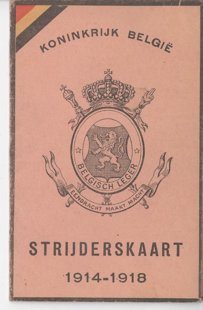 Strijderskaart, 1914-1918