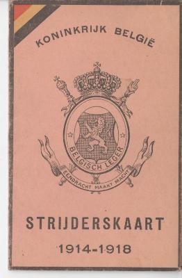 Strijderskaart, 1914-1918