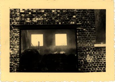 Brand vlasfabriek, Rumbeke, 1948