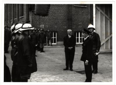 Brandweeroefening, Roeselare, 1967