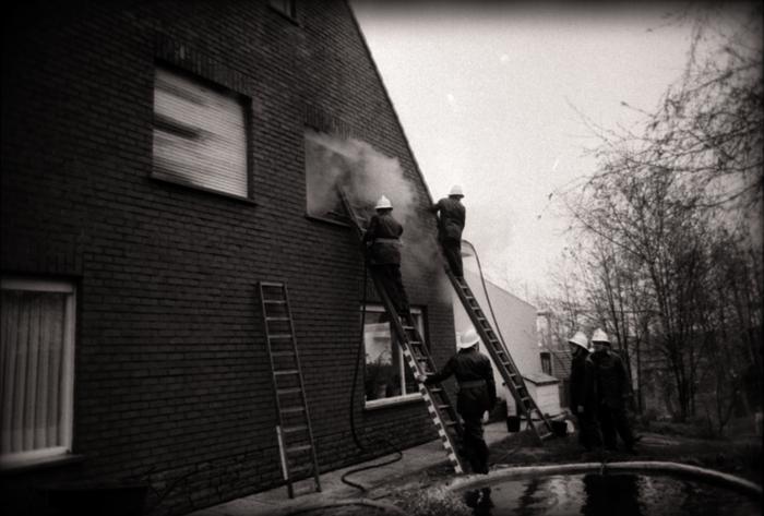 Brand in Oude Molenweg, Moorslede april 1978