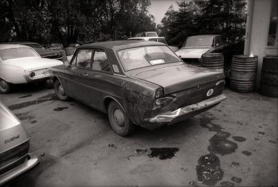 Wagens garage Plancke, Roeselare (?) juni 1977