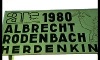 Reclamebord herdenking Albrecht Rodenbach