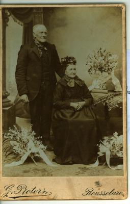 Huwelijksjubileum, Oostnieuwkerke, 1912