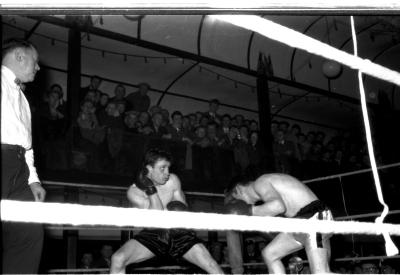 Bokswedstrijd Declerq - Six, Izegem 1957