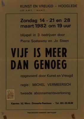 Toneelaffiche 1982