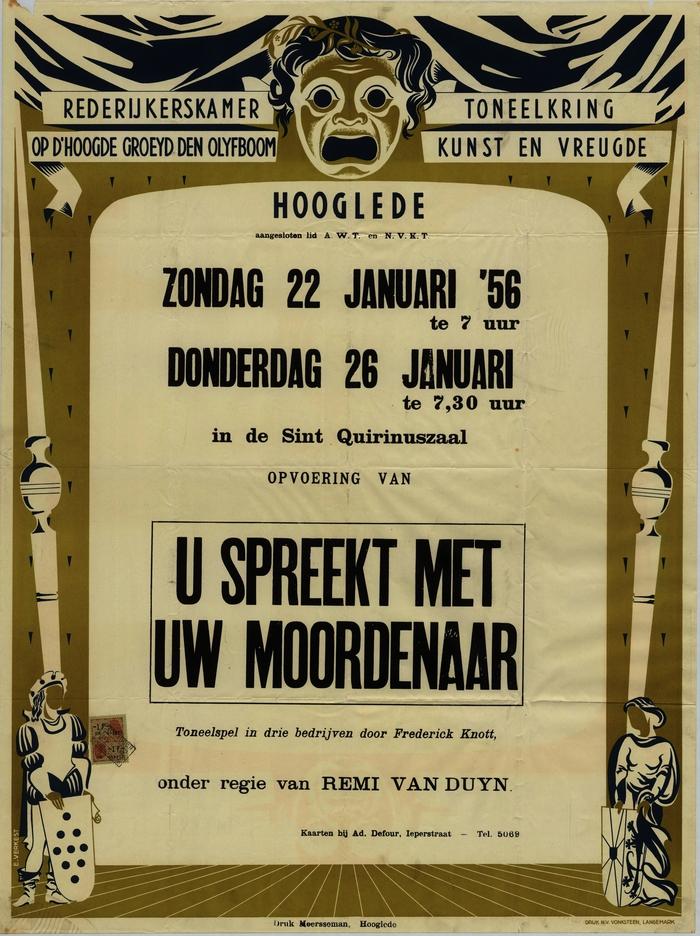 Toneelaffiche 1956