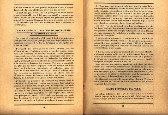 Informatiebrochure Instituut l'avenir, 1924 (deel 2) 