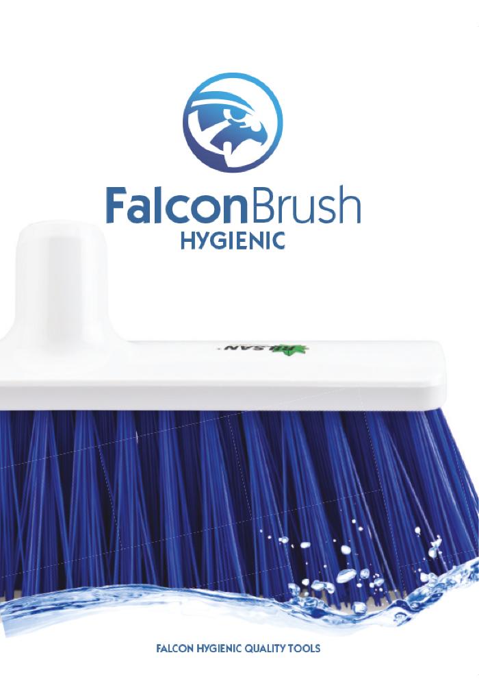 De verschillende producten onder het premium kwaliteitslabel FALCON BRUSH, borstelfabriek Decoopman (Decof bvba), Izegem