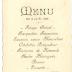 Franstalige menukaart 1906