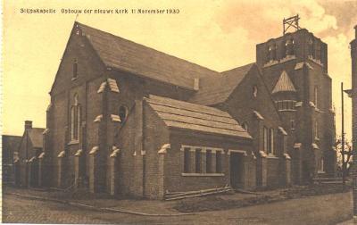 Opbouw nieuwe kerk, Slypskapelle, 11 november 1930