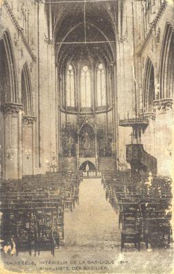 Interieur van basiliek, Dadizele, 1917