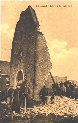 Afbraak van oude kerk, Slypskapelle