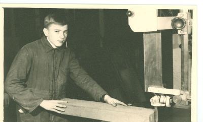 Ronald Kimpe aan luisteraar VTI, Roeselare, 1962