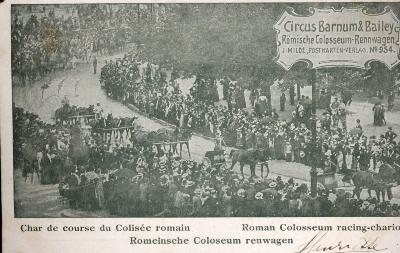 Romeinse Coloseum renwagen  van Circus Barnum & Bailey's