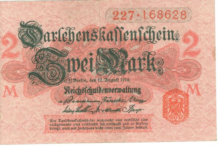 Duits geld WOI - 2 mark