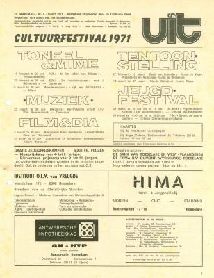 Maandblad Culturele Raad Roeselare, 1971