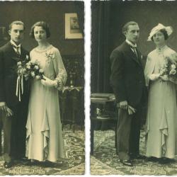 Huwelijksfoto Roger Vanrenterghem en Gabriella Vandenbroucke