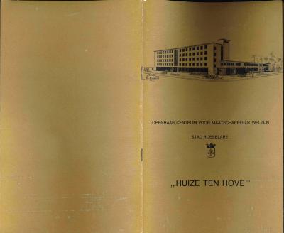 Informatiebrochure over Huize Ten Hove, Roeselare, 1977