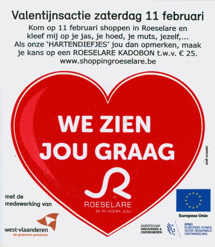 'We zien jou graag', Valentijnsactie, Roeselare