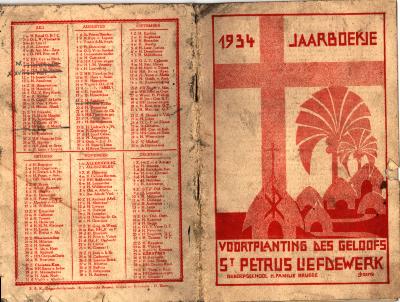 Jaarboekje van het Pauselijk Missie-Genootschap tot Voortplanting des Geloofs, 1934