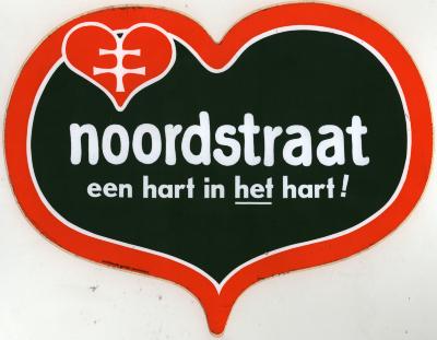Promotiesticker van de Noordstraat, Roeselare, einde jaren 1990