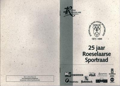 Brochure bij 25 jaar Roeselaarse sportraad, Roeselare, 1998