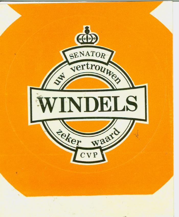 Sticker Senator Windels CVP, Torhout.