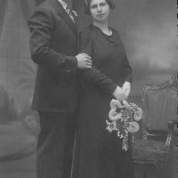 Huwelijksfoto Georges Declercq en Bertha Brulez