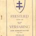 Boekje met feestlied voor de 50e verjaring van het vrijwillig pompierskorps van Roeselare, 1896-1946 en bijgevoegd blaadje.