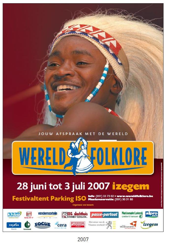 Affiche Wereldfolklore, 2007, Izegem. 