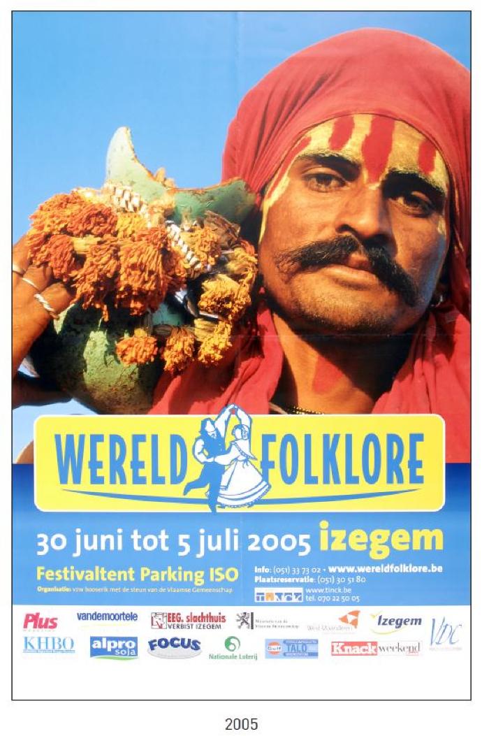 Affiche Wereldfolklore festival, 2005, Izegem.