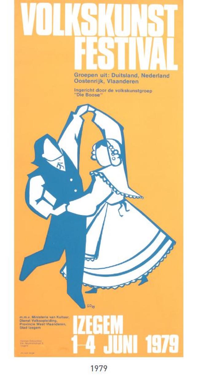 Affiche Volkskunstfestival, 1979, Izegem.