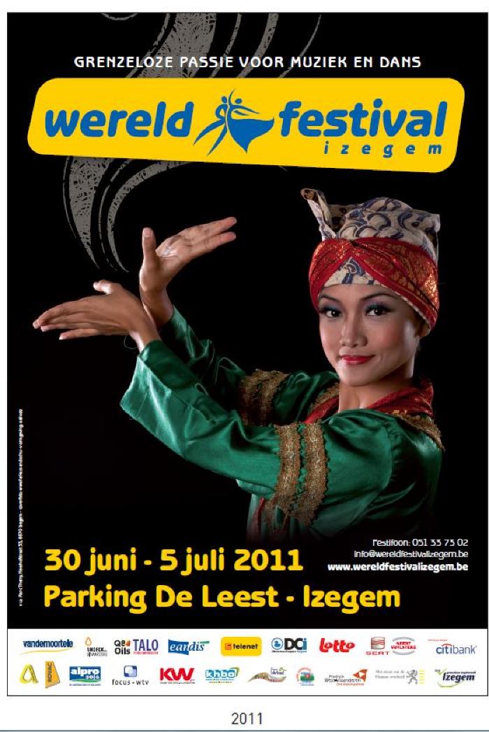 Affiche Wereldfestival, 2011, Izegem.