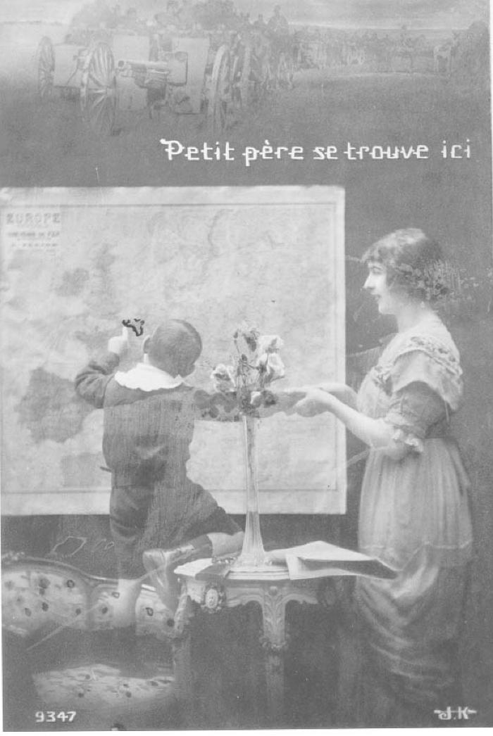 Affiche "Petit père se trouve ici", WOII.