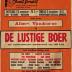 Affiche van de Toneel- en Operetteopvoering "De Lustige Boer"  door het  Roeselaars Koninklijk Lyrisch Gezelschap "Kunst Veredelt", Roeselare, 1970