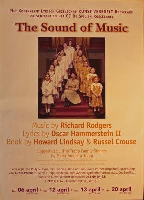 Affiche van de Toneel- en Operetteopvoering "The Sound of Music" door het  Roeselaars Lyrisch Gezelschap "Kunst Veredelt", Roeselare, 2003