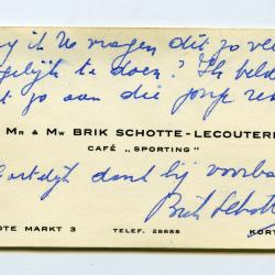 Visitekaartje Briek Schotte