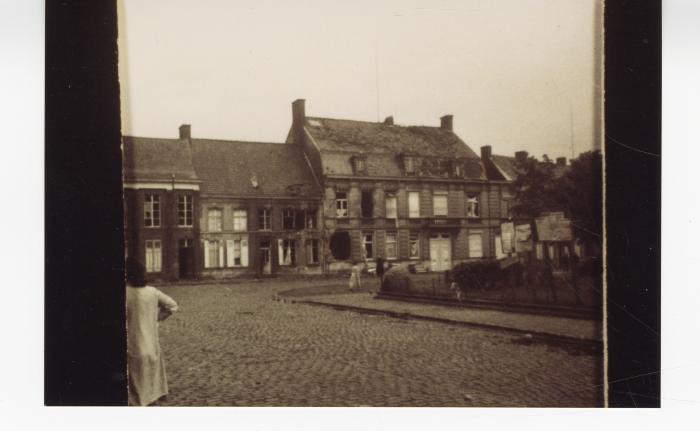 Vernield gemeentehuis Rumbeke, 1940