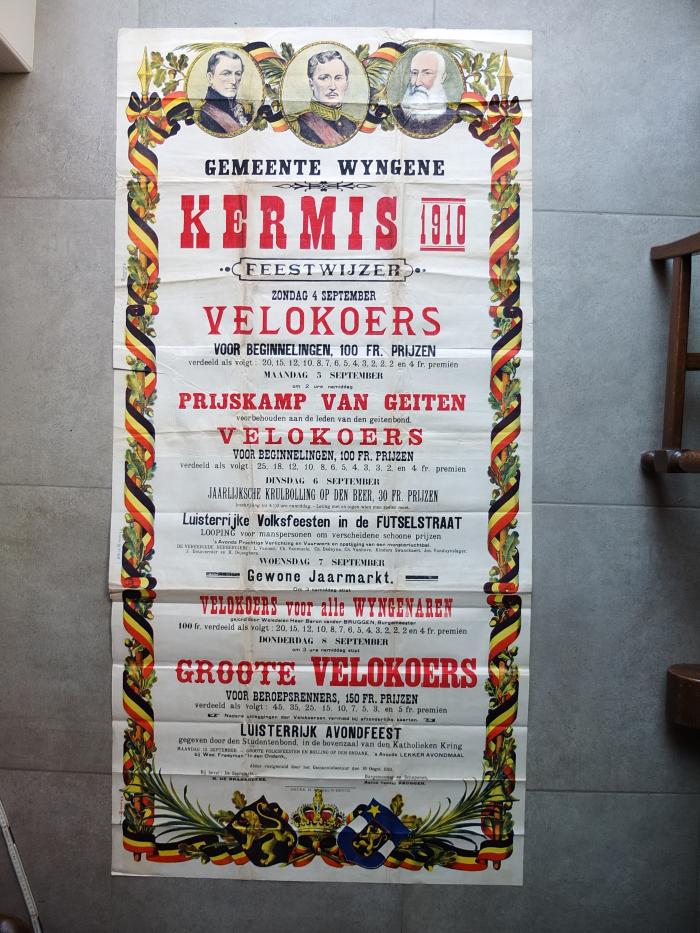 Affiche kermis Wingene, 1910