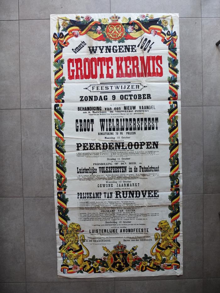 Affiche kermis Wingene, 1904