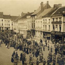 Duitse muziekkapel verwelkomt Engelse krijgsgevangenen