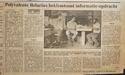 Polyvalente Rolarius beklemtoont informatie-opdracht, Roeselare