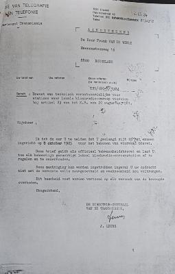 Aanvraagdossier met brevet Frank Vandewiele