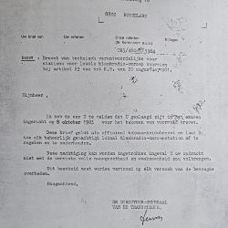 Aanvraagdossier met brevet Frank Vandewiele