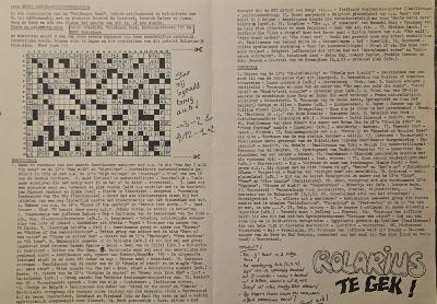 Muziekkruiswoordraadsel van september 1985, ingevulde versie, Radio Rolarius