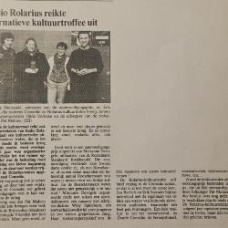Radio Rolarius reikte alternatieve kultuurtroffee uit, Roeselare 1985