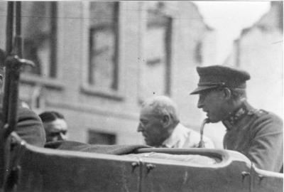 President Wilson en koning Albert op bezoek in Roeselare, 1919