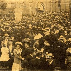 Rodenbachstoet, menigte tijdens cantate, 1909